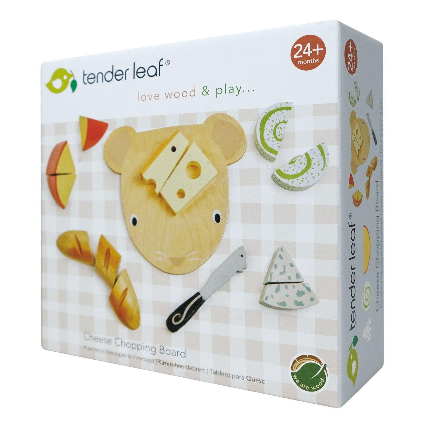 Wooden Play Cheese Chopping Board - Ages 3+ 