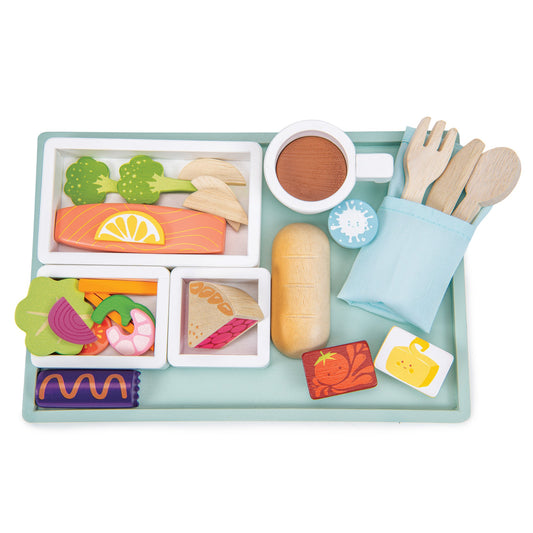 Wooden Airline Meal Tray - Pretend Play