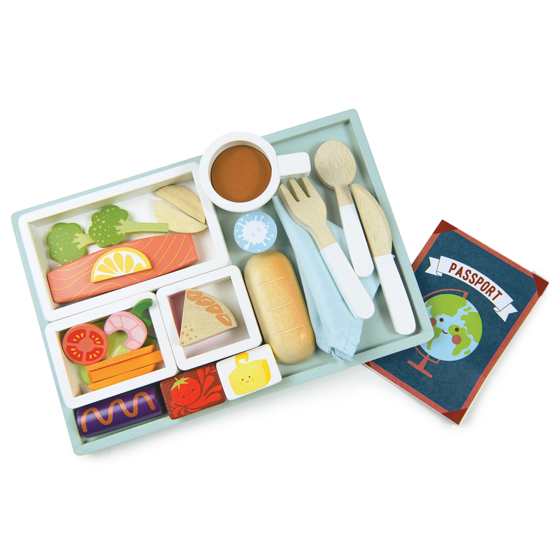 Wooden Airline Meal Tray - Pretend Play