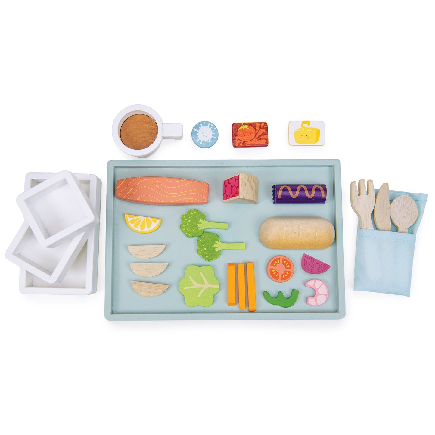 Wooden Airline Meal Tray - Pretend Play