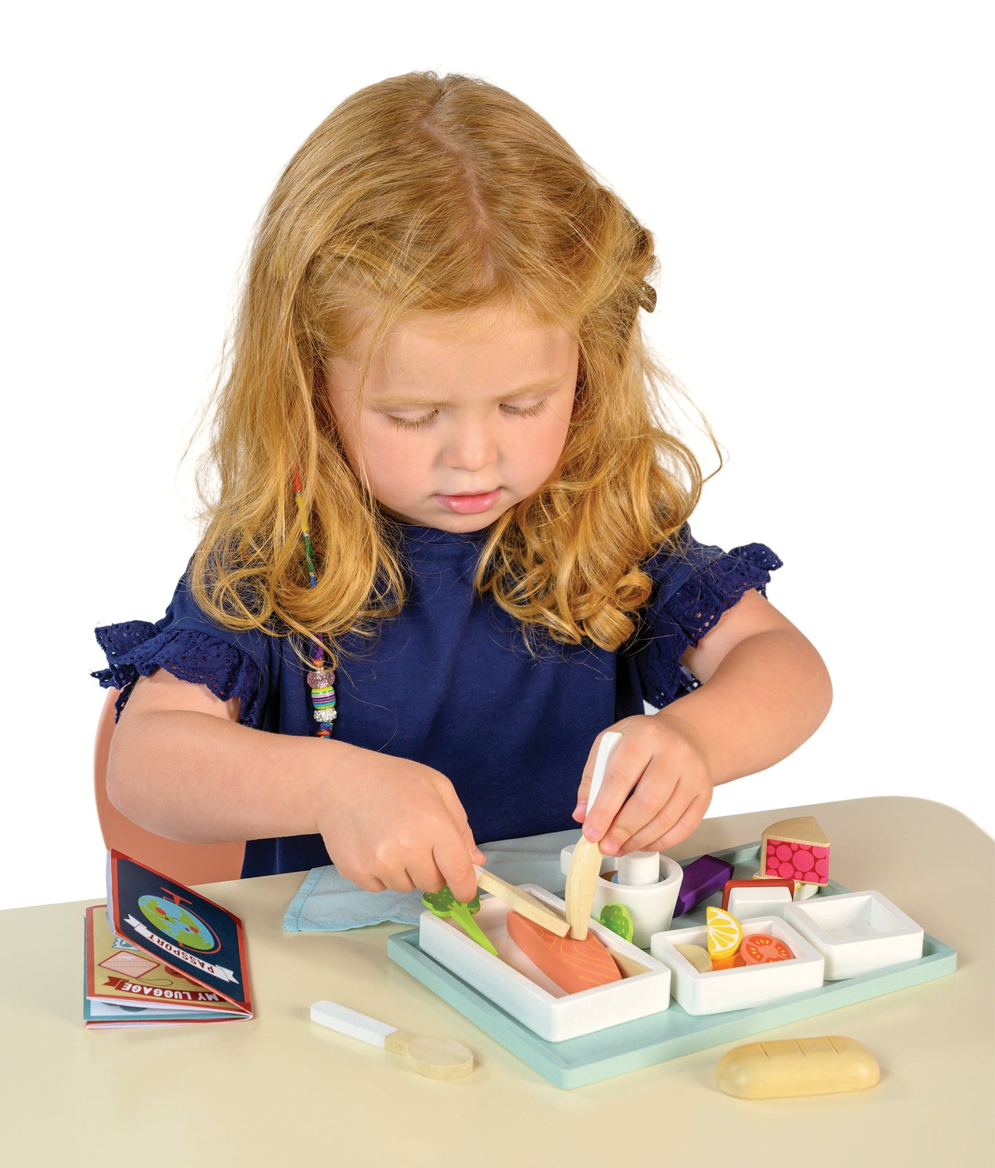 Wooden Airline Meal Tray - Pretend Play