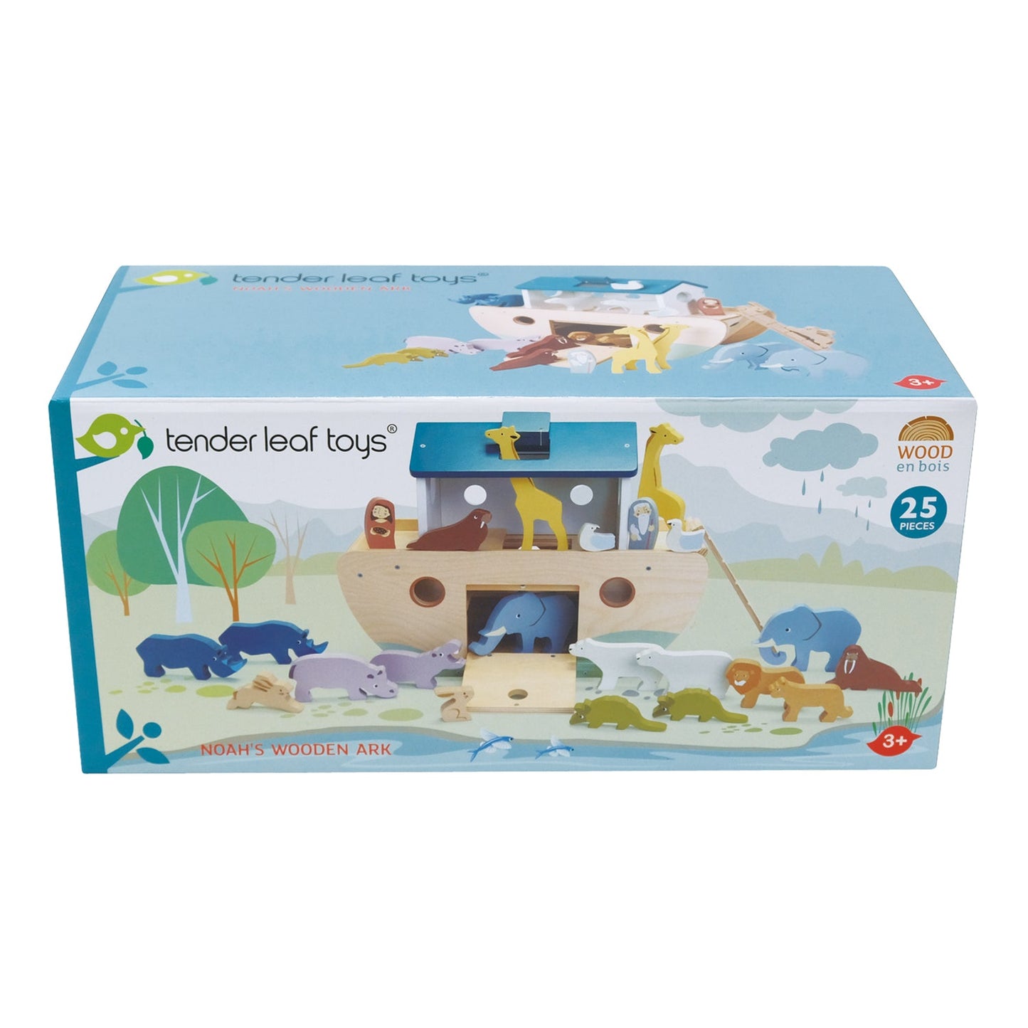Noah's Ark Wooden Toy Set with 20 Animals | Tender Leaf Toys | Mucky Wolf