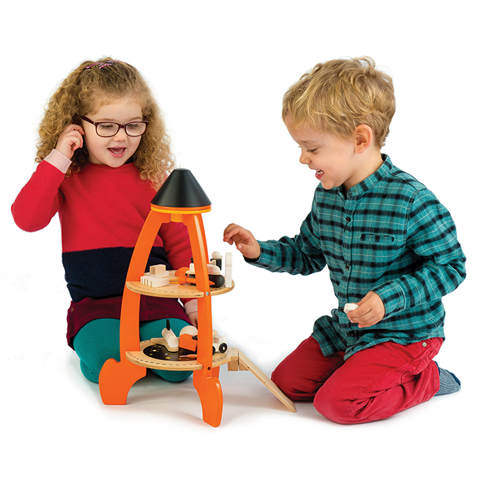 Wooden Rocket Play Set - Tender Leaf Toys 