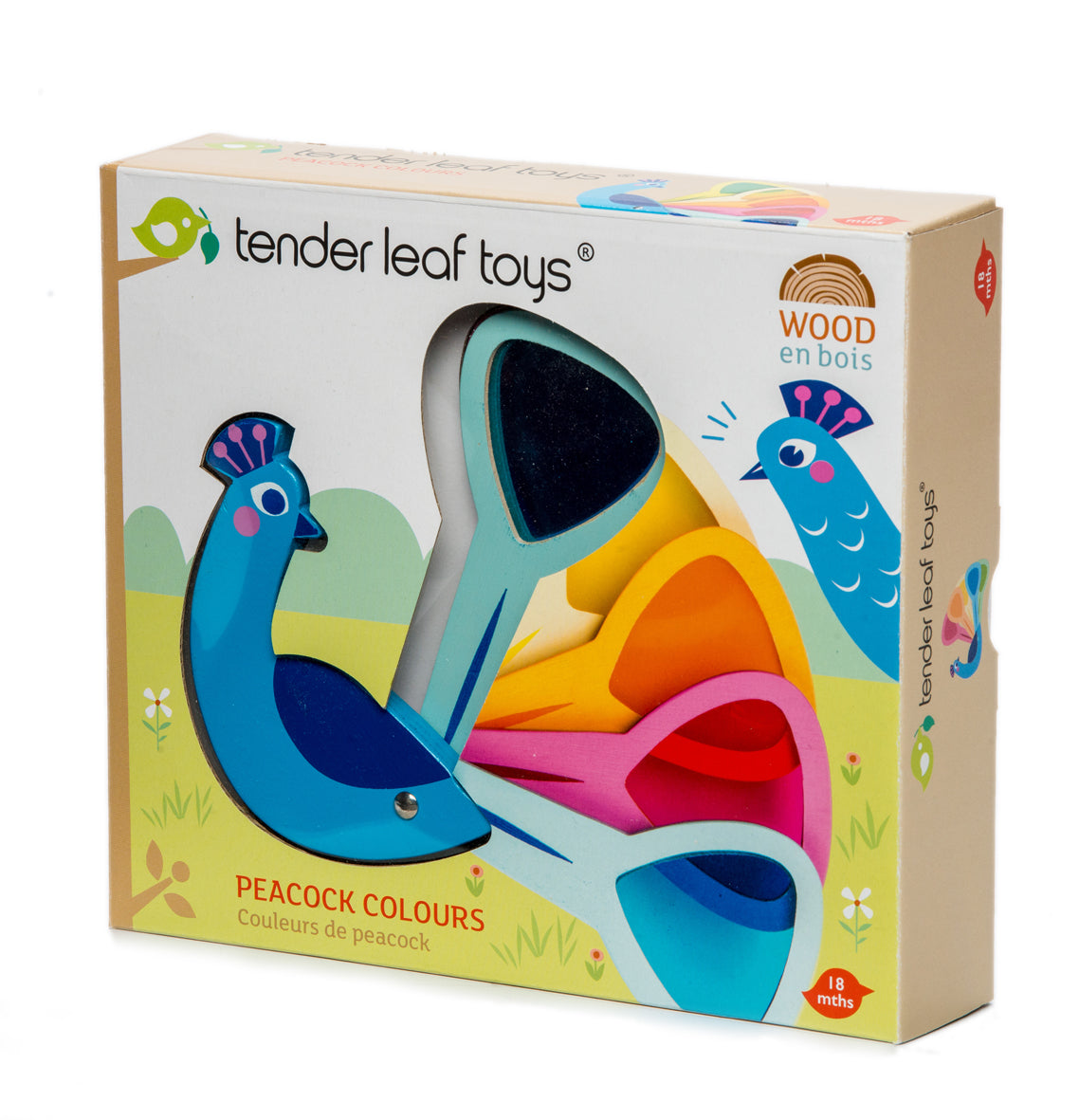 Rainbow Peacock Sensory STEM Toy For Ages 18 Months +
