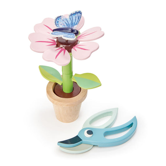 Wooden Flower Pot + Butterfly Play Set - Ages 3+