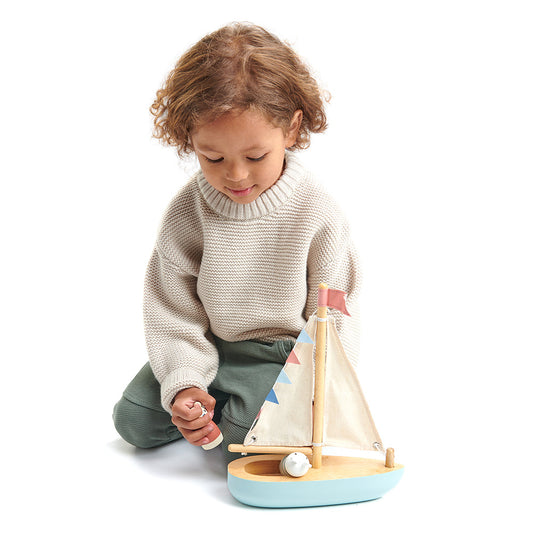 Wooden Sailway Boat - Tender Leaf Toys
