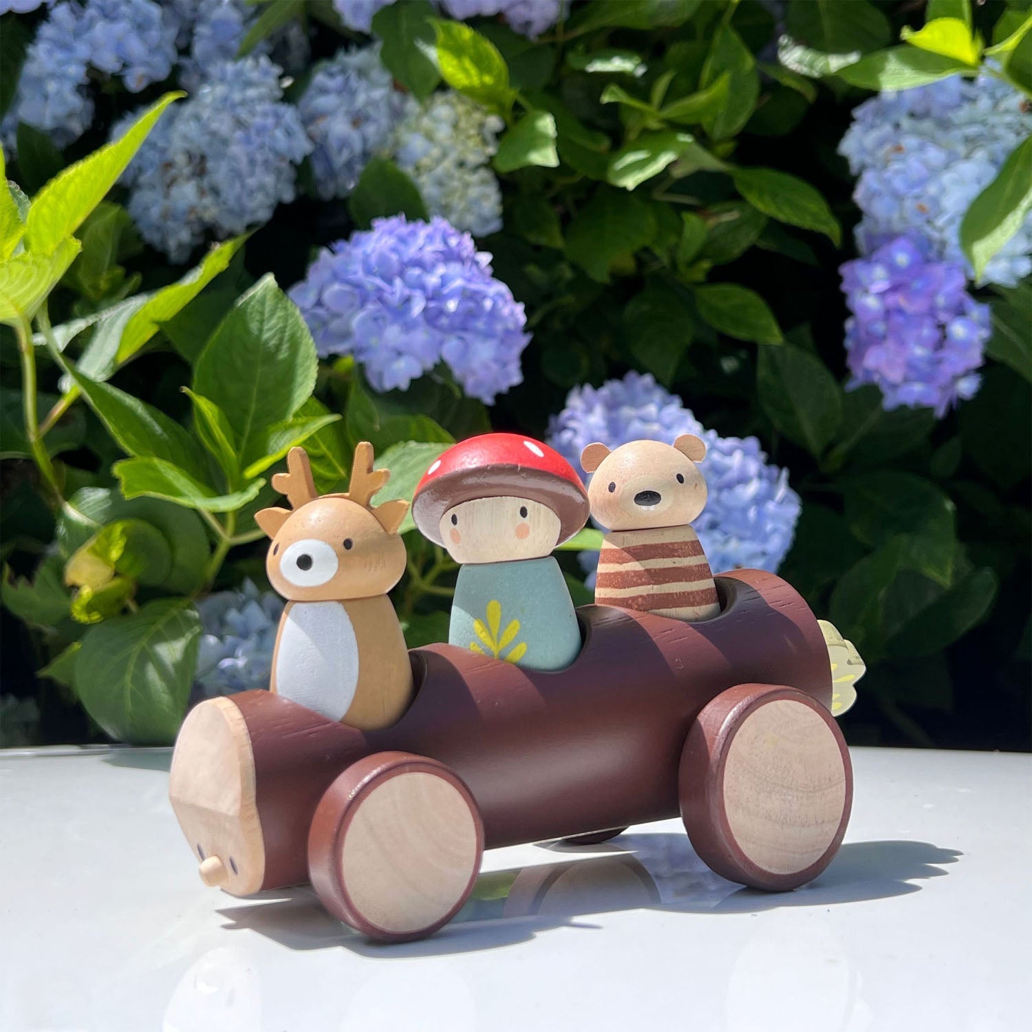 Timber Taxi Wooden Small World Toy | Mucky Wolf