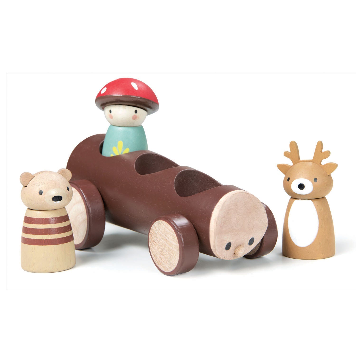 Timber Taxi Wooden Small World Toy | Mucky Wolf