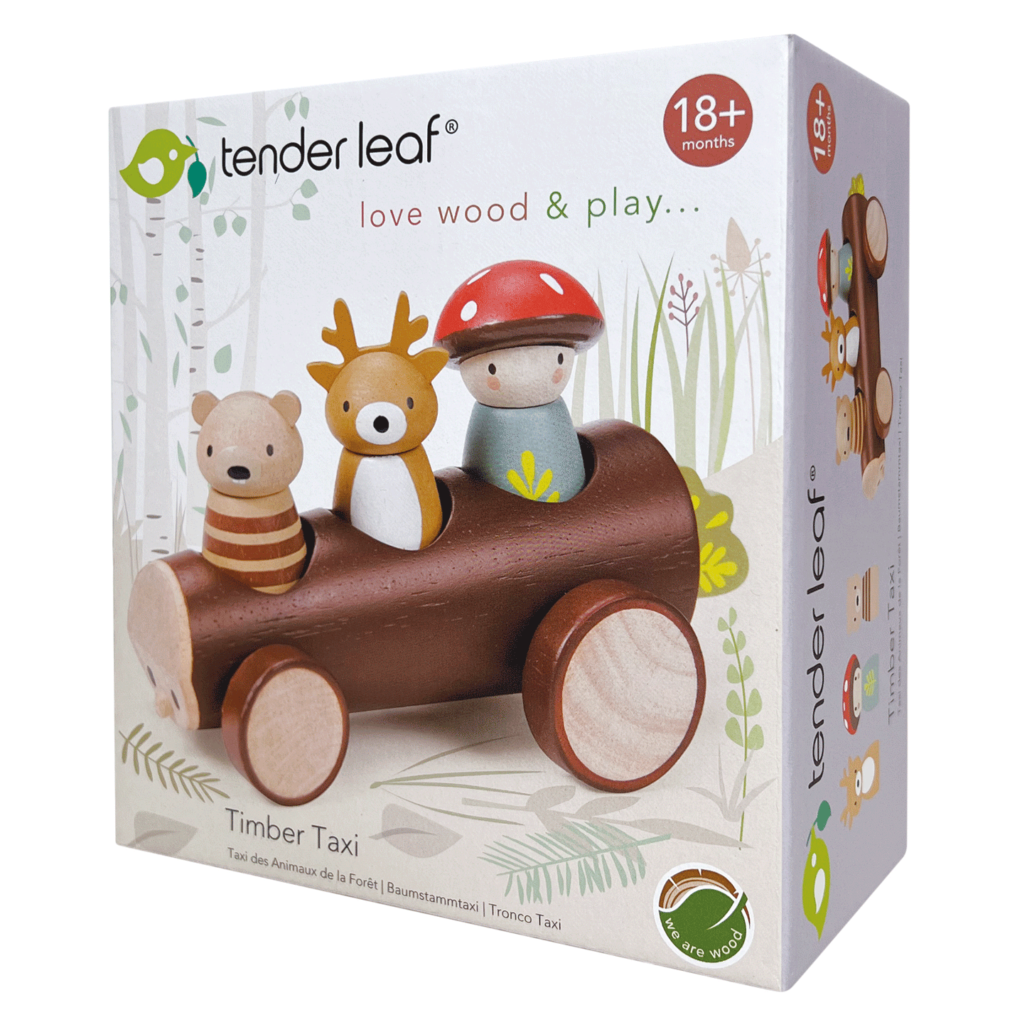 Timber Taxi Wooden Small World Toy | Mucky Wolf
