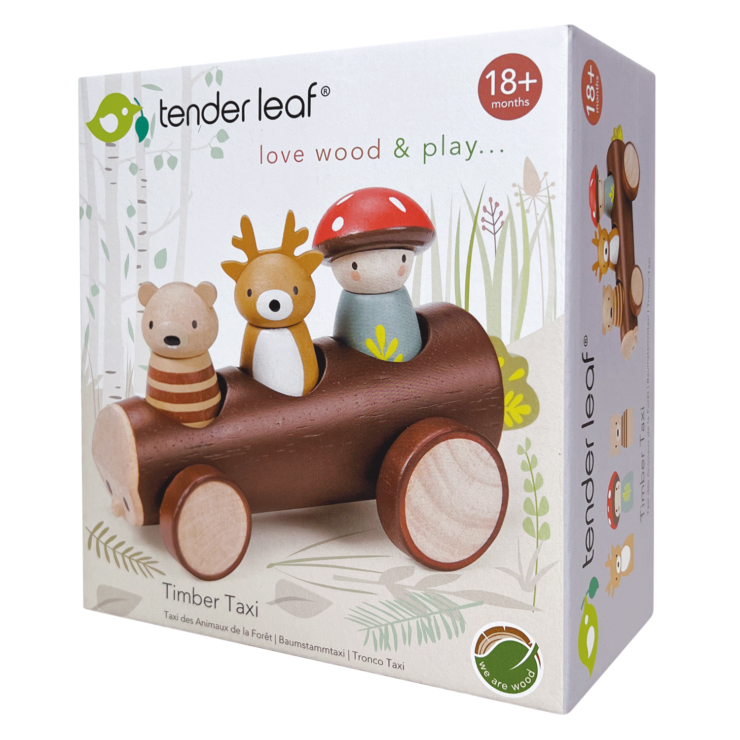 Timber Taxi Wooden Small World Toy | Mucky Wolf