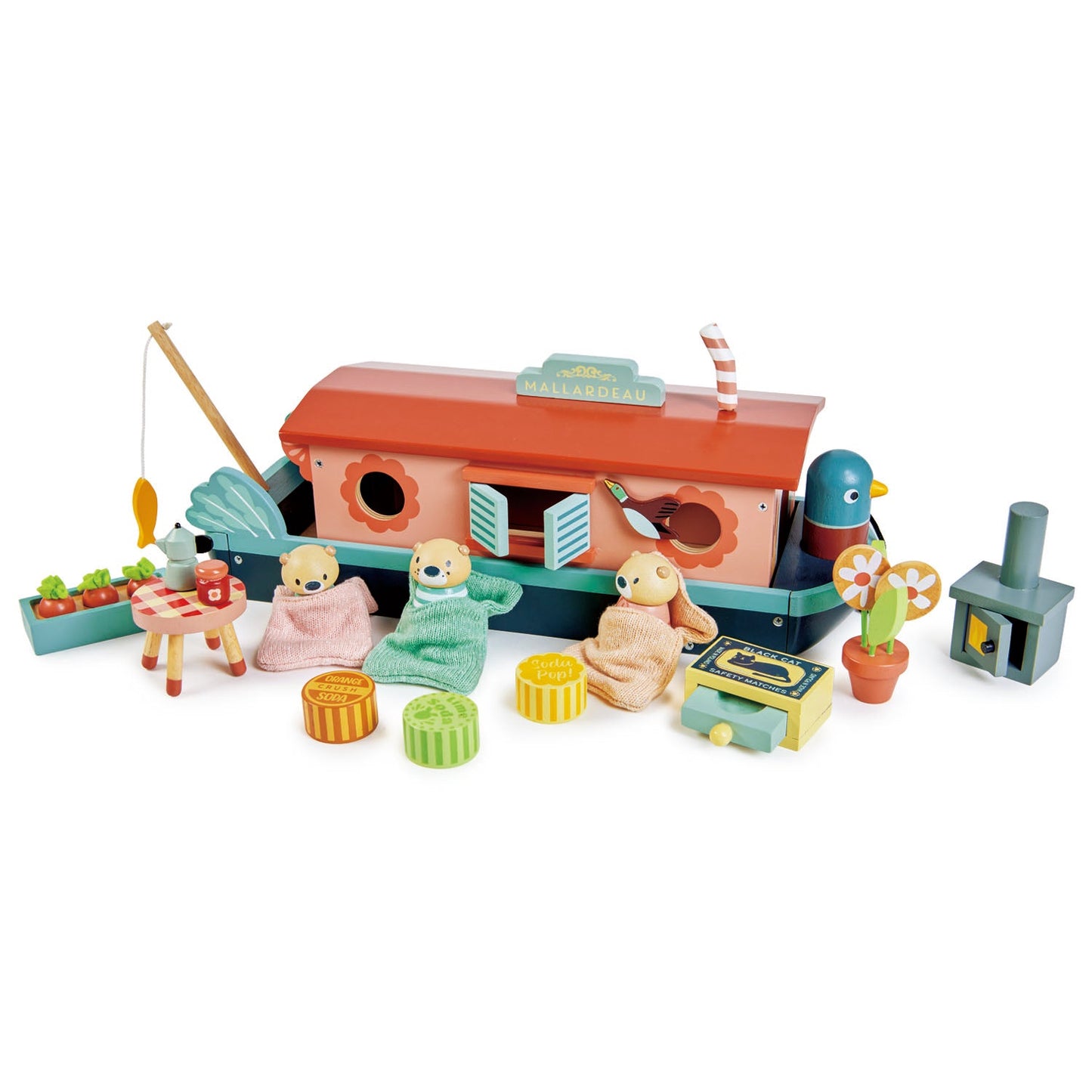 Tender Leaf Little Otter Canal Boat | Wooden Boat Toy for Kids | Ages 3+ UK