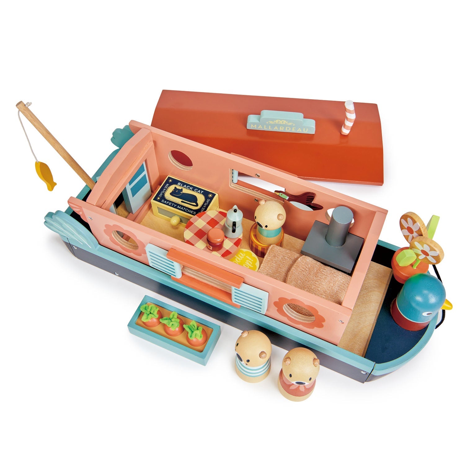 Tender Leaf Little Otter Canal Boat | Wooden Boat Toy for Kids | Ages 3+ UK