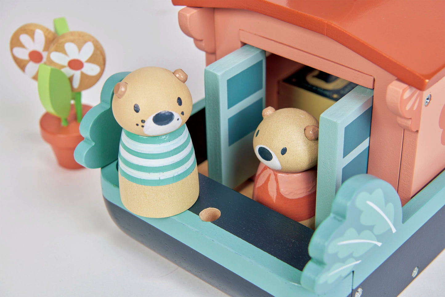 Tender Leaf Little Otter Canal Boat | Wooden Boat Toy for Kids | Ages 3+ UK