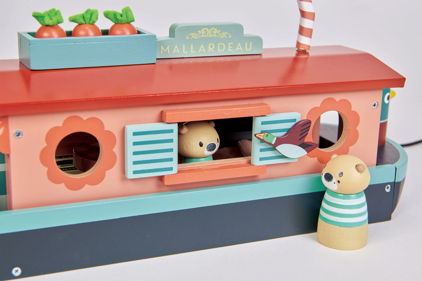 Tender Leaf Little Otter Canal Boat | Wooden Boat Toy for Kids | Ages 3+ UK