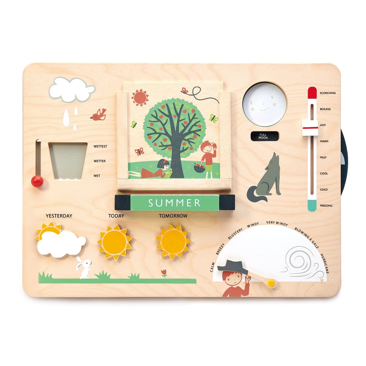 Weather Watch Busy Board - Wooden Weather Station by Tender Leaf Toys | Mucky Wolf