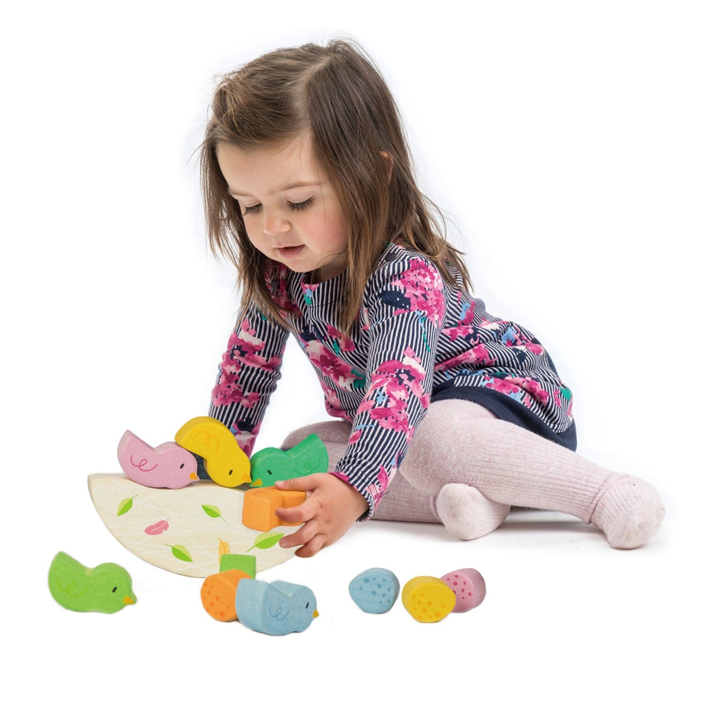 Wooden Rocking Birds Stacking Toy - Ages 18 Months +