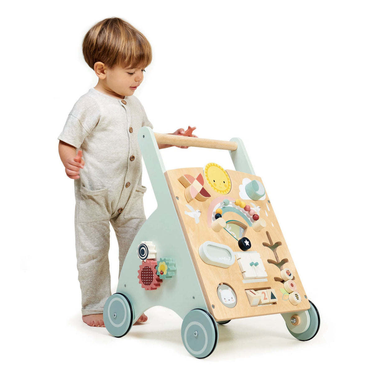 Sunshine Baby Activity Walker | Wooden Toddler Walker | Mucky Wolf