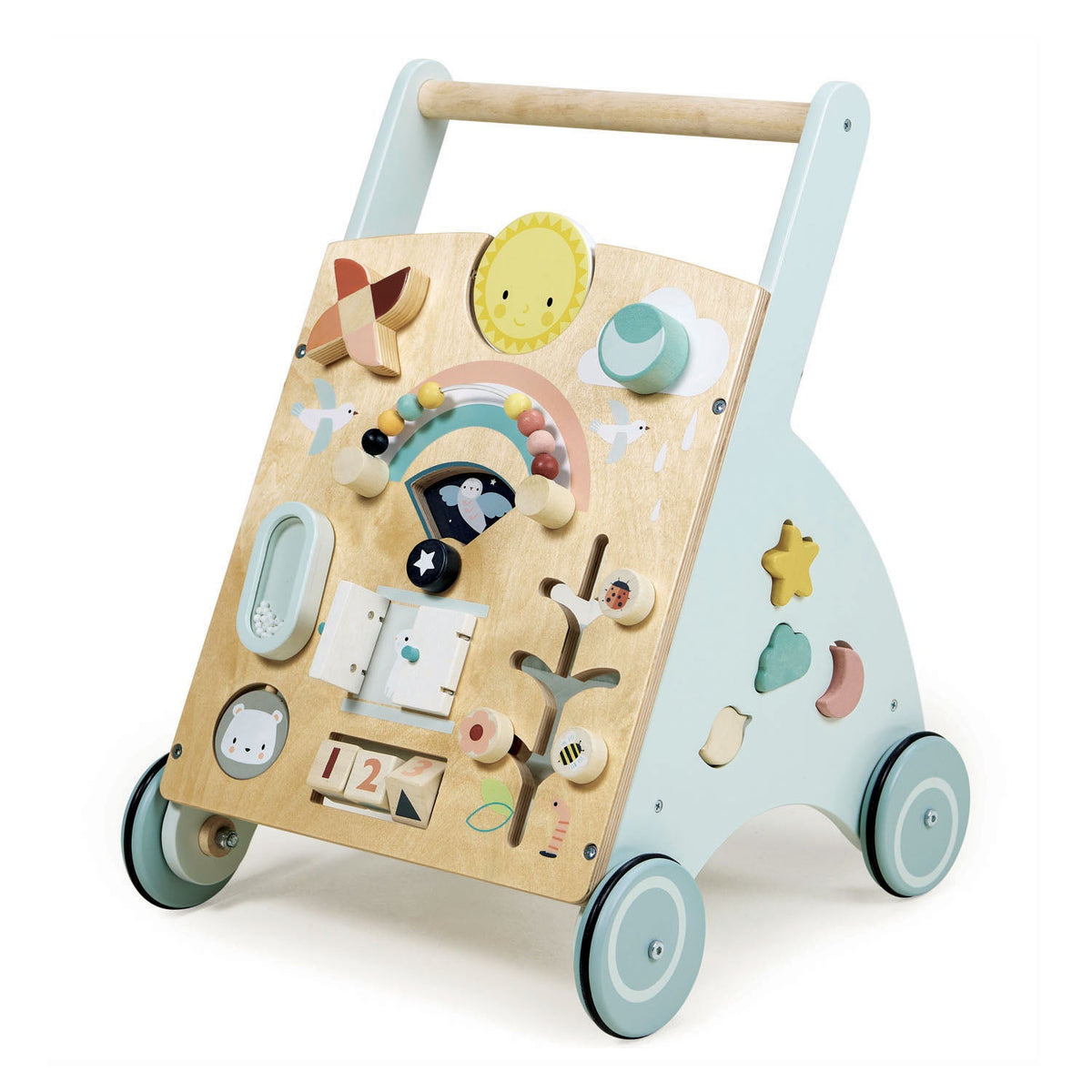 Sunshine Baby Activity Walker | Wooden Toddler Walker | Mucky Wolf