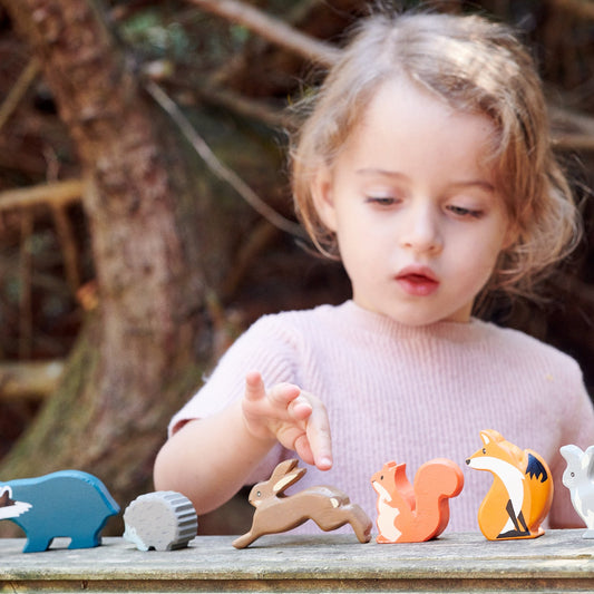 Wooden Woodland Animals Shelf Set of 8 | Mucky Wolf