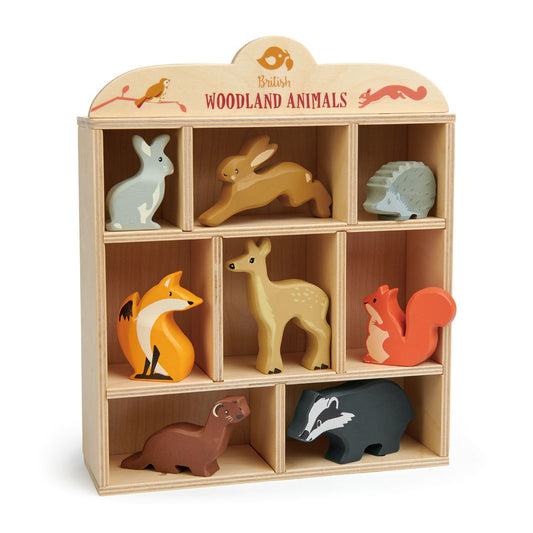 Wooden Woodland Animals Shelf Set of 8 | Mucky Wolf