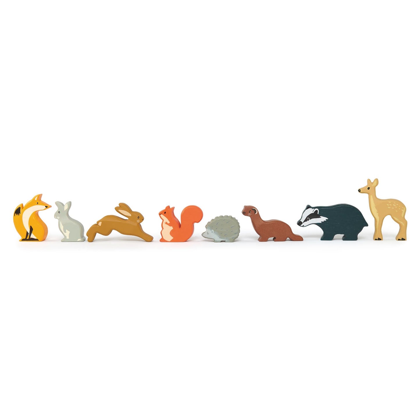 Wooden Woodland Animals Shelf Set of 8 | Mucky Wolf