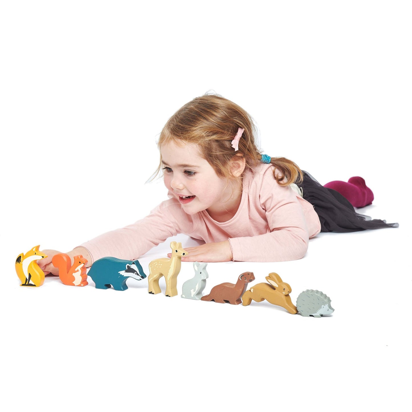 Wooden Woodland Animals Shelf Set of 8 | Mucky Wolf