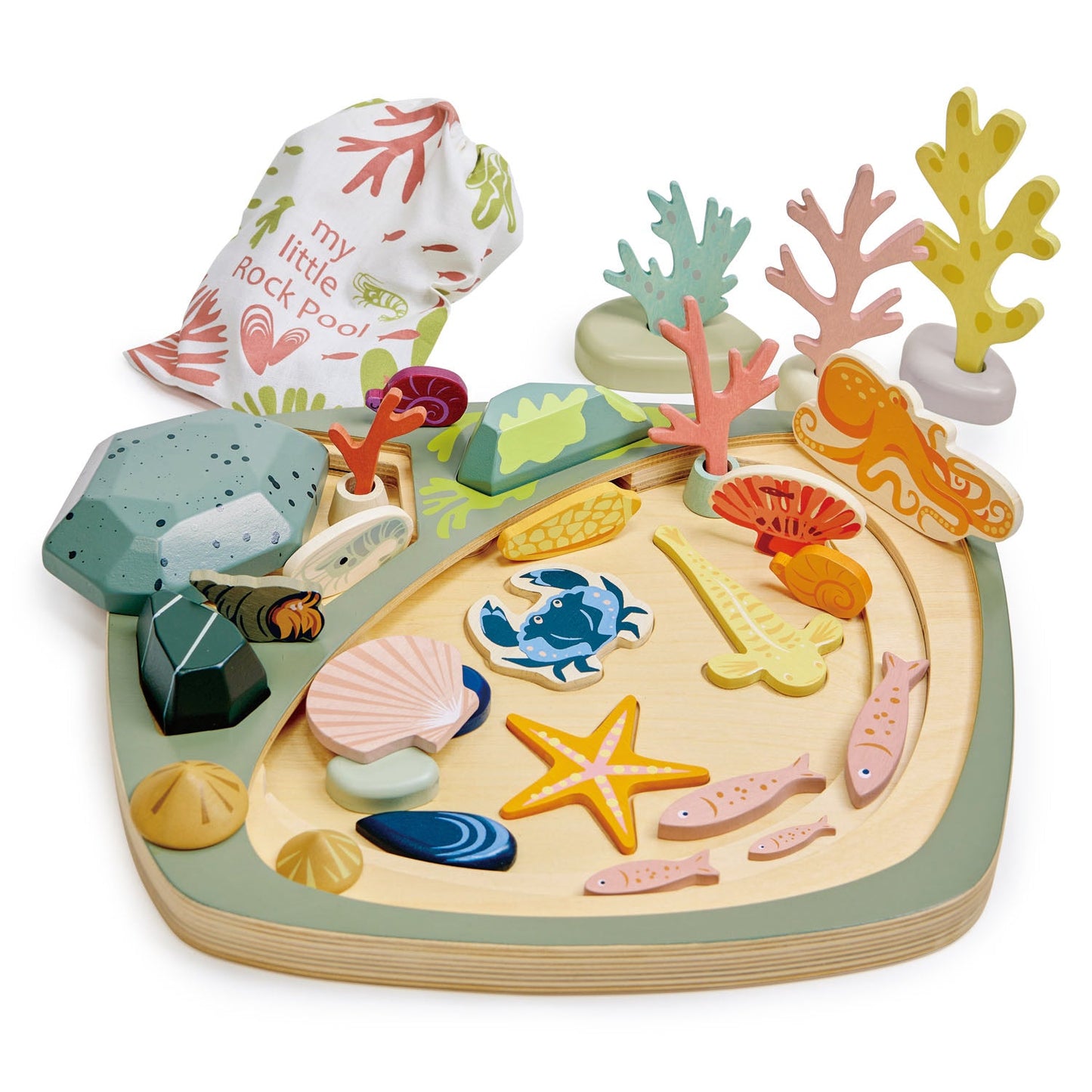 My Little Rock Pool - Wooden Montessori Toy by Tender Leaf Toys | Mucky Wolf