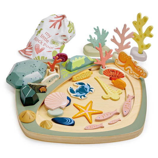 My Little Rock Pool - Wooden Montessori Toy by Tender Leaf Toys | Mucky Wolf