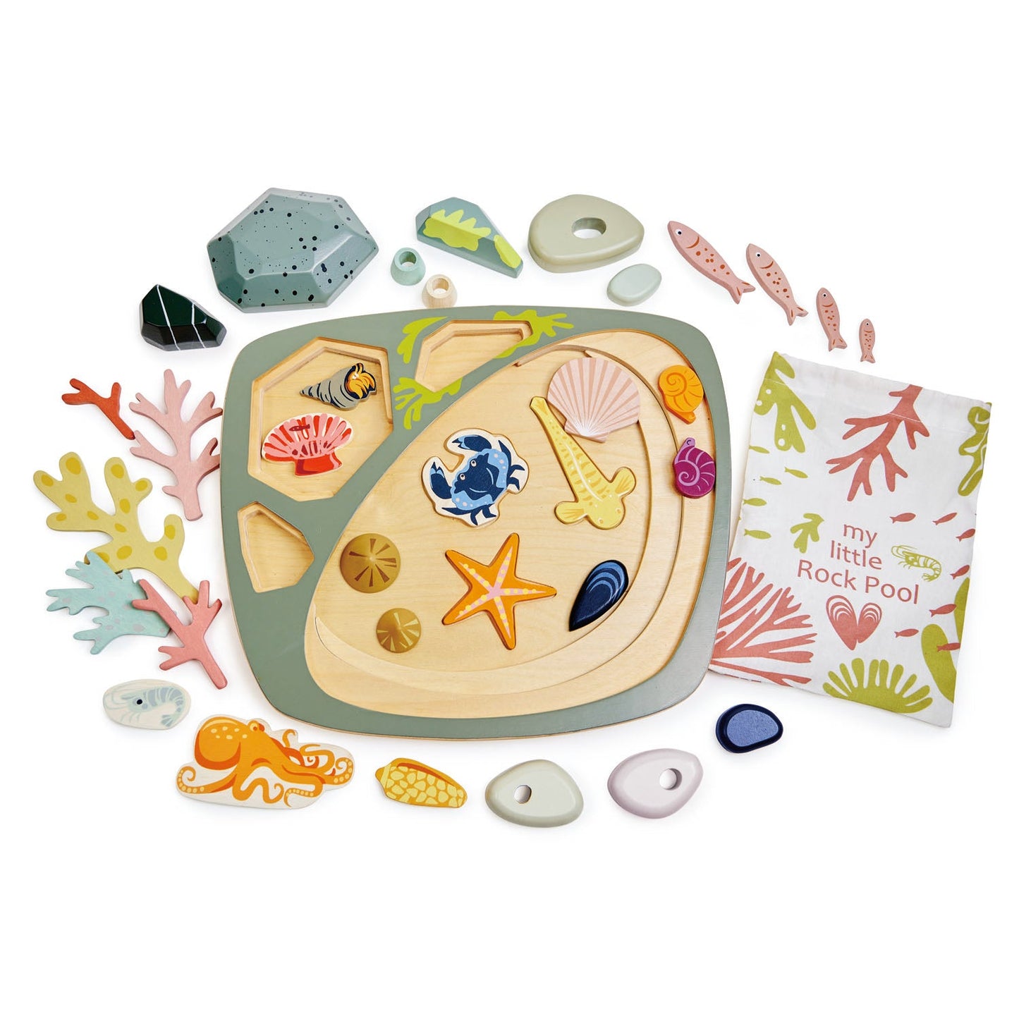 My Little Rock Pool - Wooden Montessori Toy by Tender Leaf Toys | Mucky Wolf
