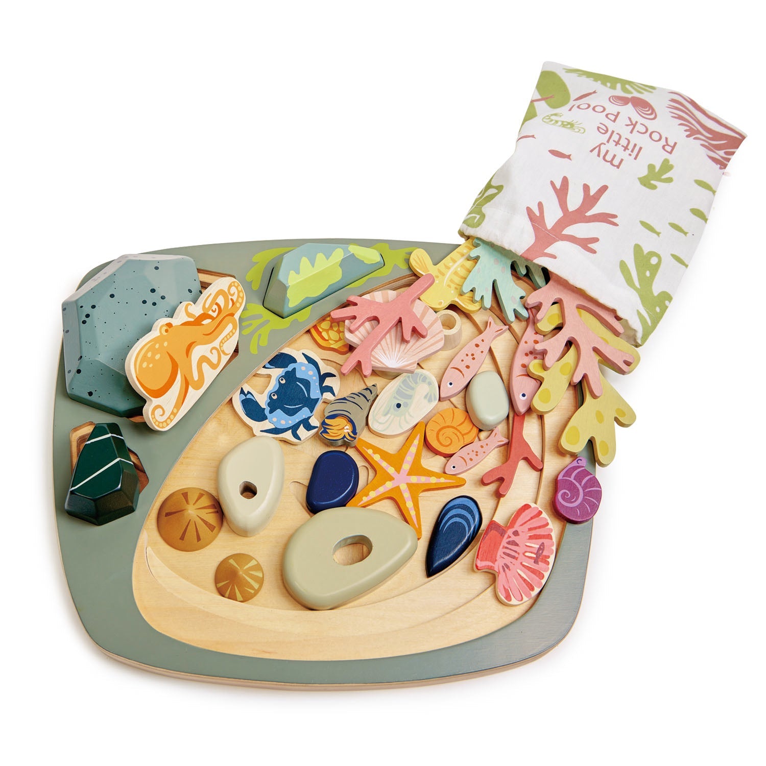 My Little Rock Pool - Wooden Montessori Toy by Tender Leaf Toys | Mucky Wolf