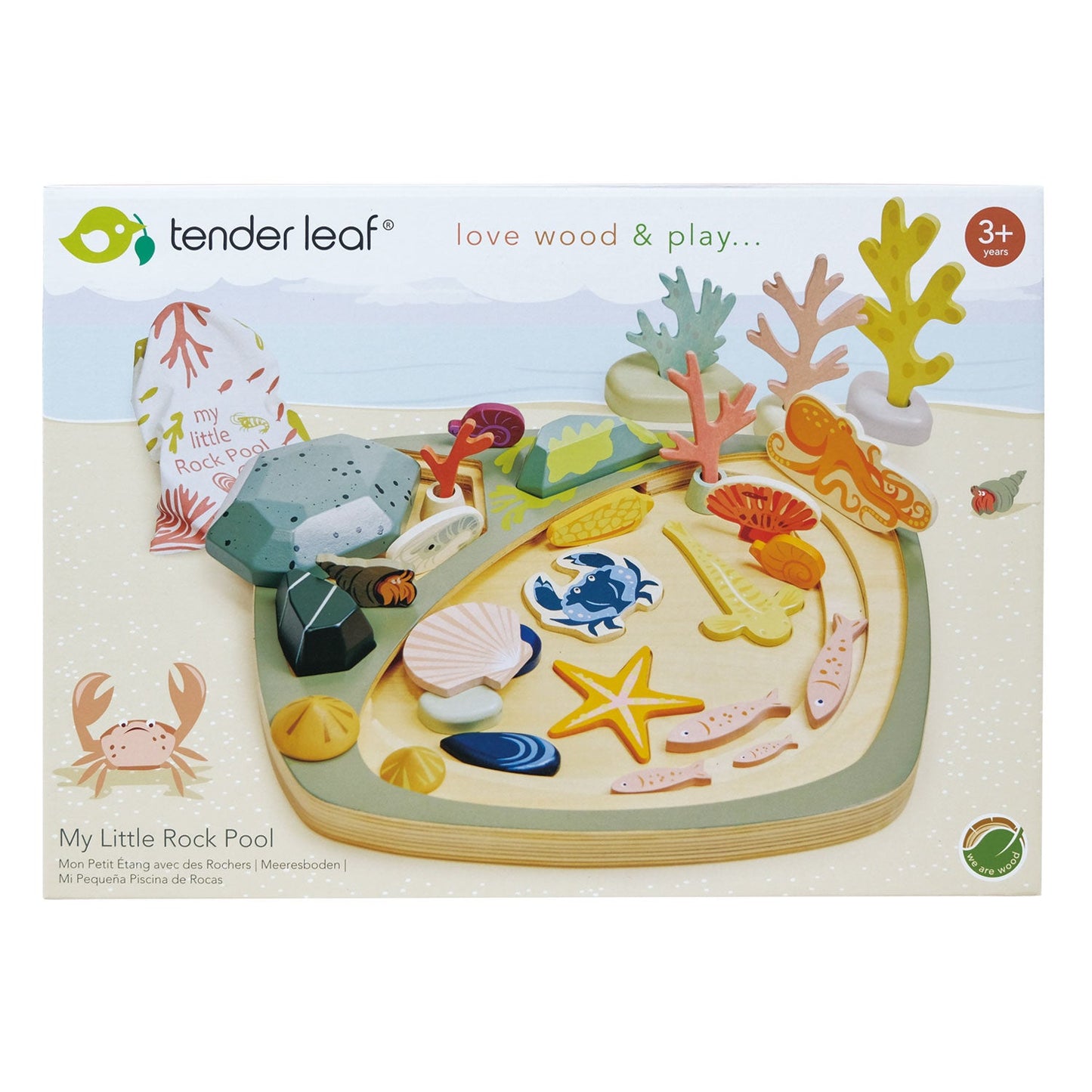 My Little Rock Pool - Wooden Montessori Toy by Tender Leaf Toys | Mucky Wolf