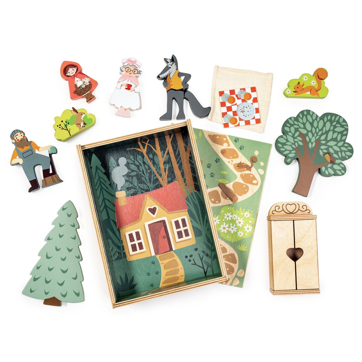 Wooden Little Red Riding Hood Storytelling Play Set | Mucky Wolf