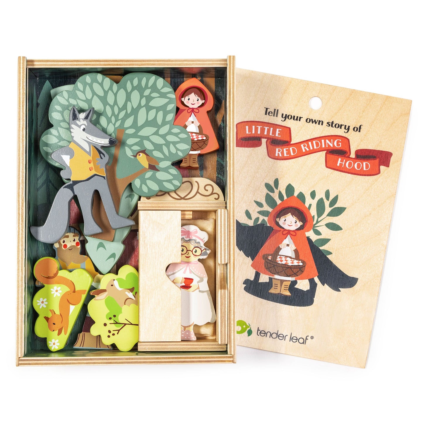 Wooden Little Red Riding Hood Storytelling Play Set | Mucky Wolf