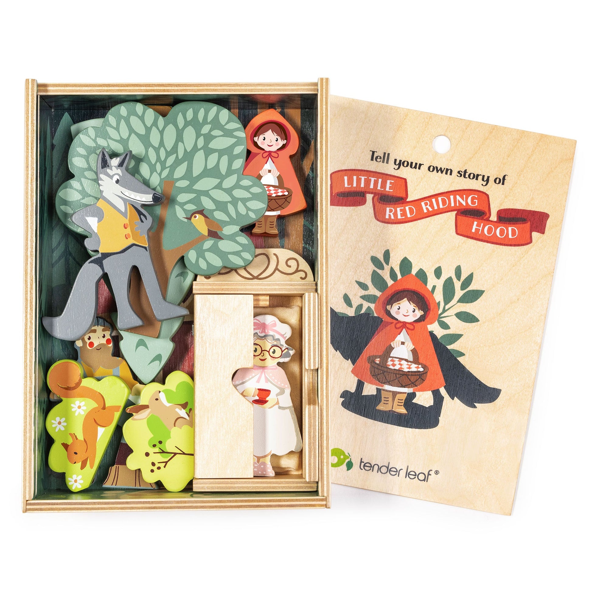 Wooden Little Red Riding Hood Storytelling Play Set | Mucky Wolf