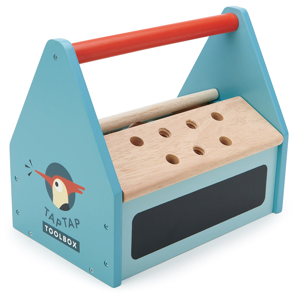 Tender Leaf Toys Tip Tap Toolbox – Wooden Tool Set for Kids | Mucky Wolf