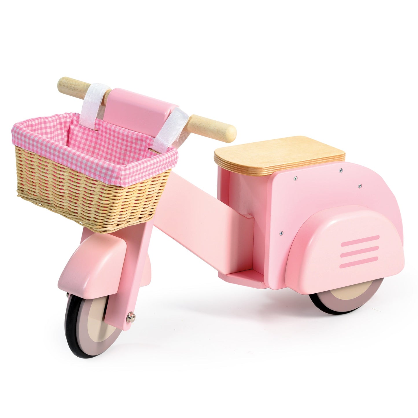 Tender Leaf Toys Pink Scooter With Basket
