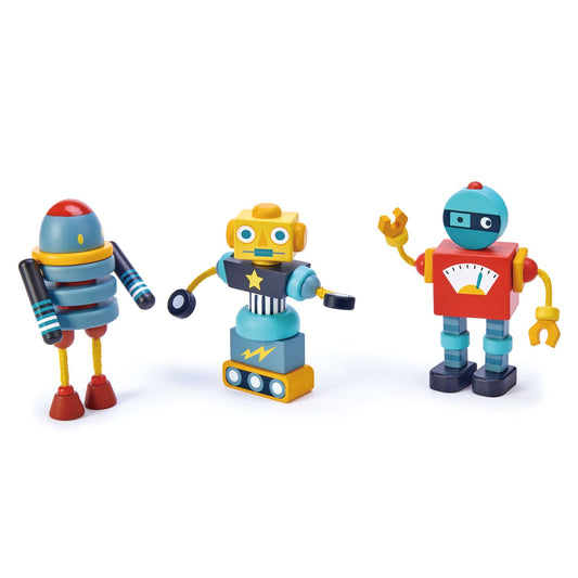 Wooden Robot Construction Toy for Kids | Mucky Wolf