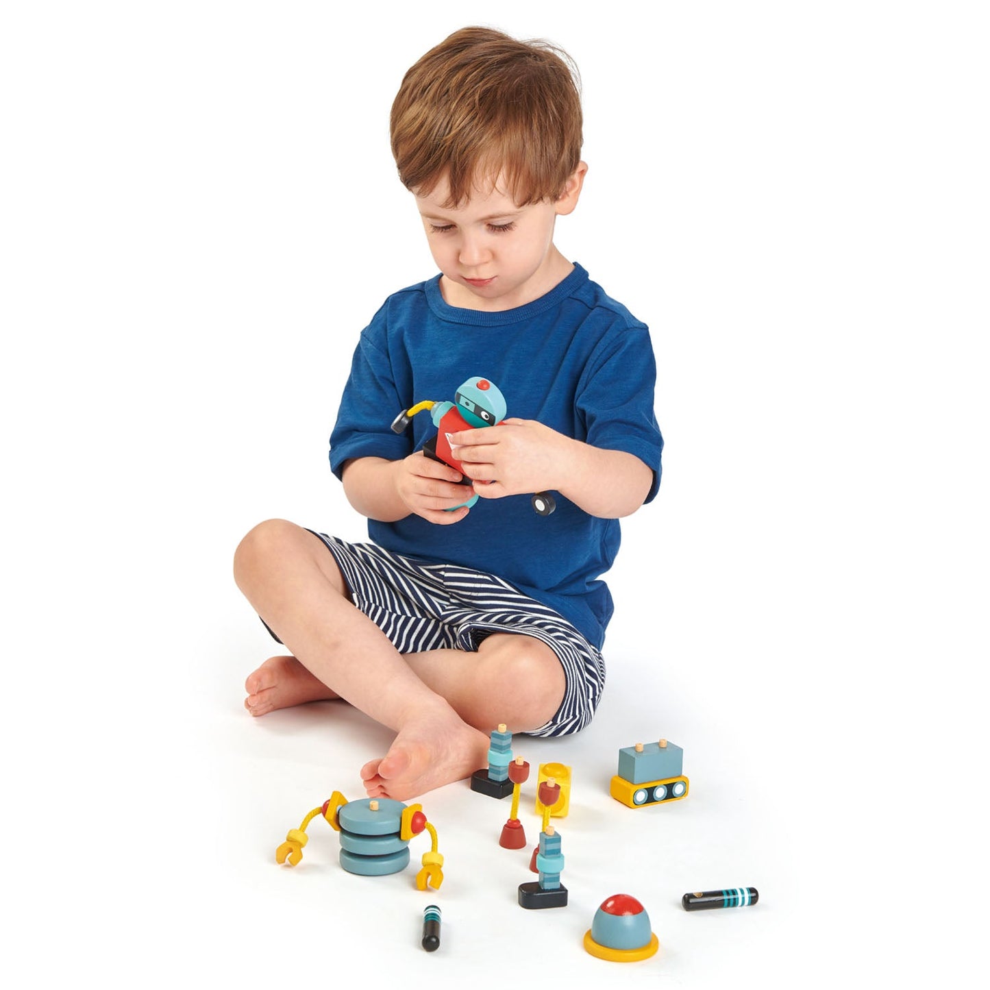 Wooden Robot Construction Toy for Kids | Mucky Wolf