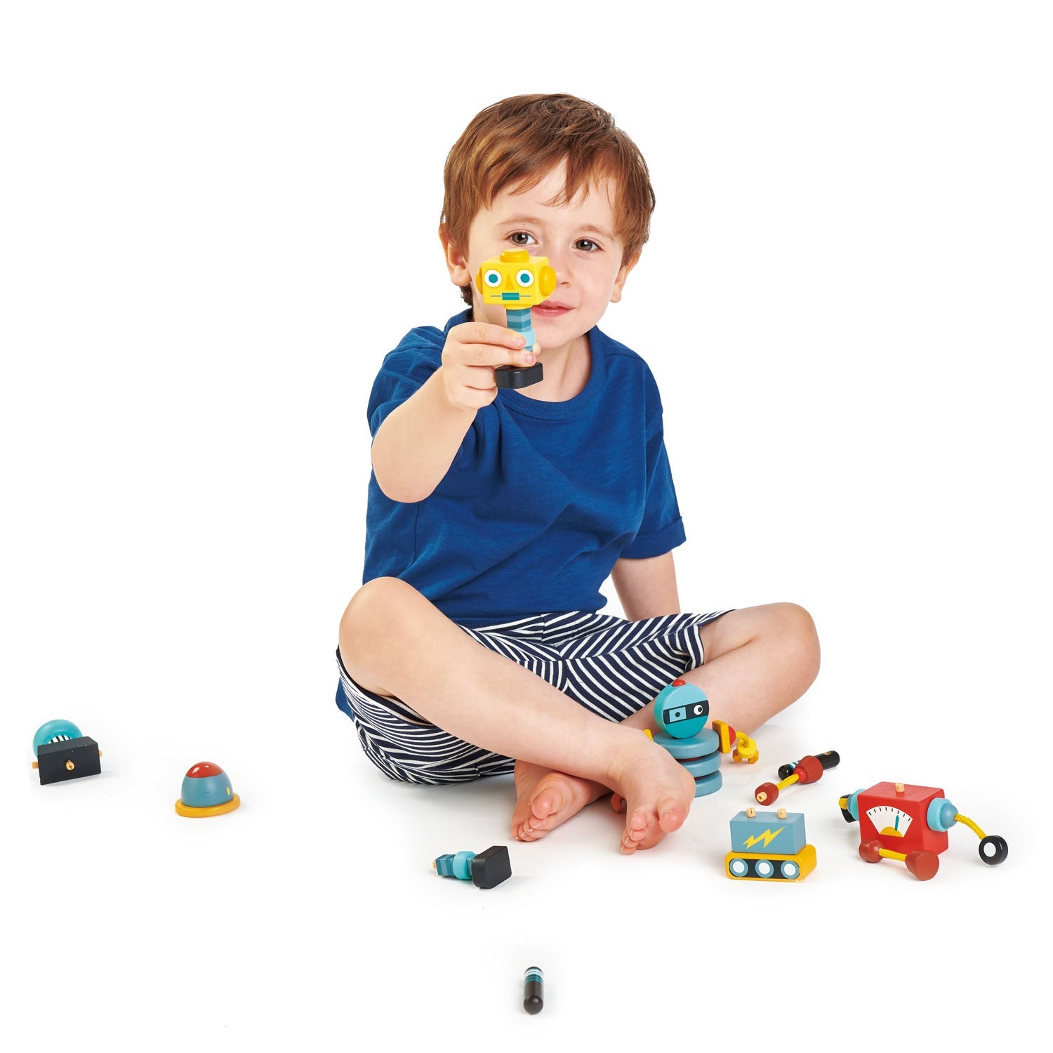 Wooden Robot Construction Toy for Kids | Mucky Wolf