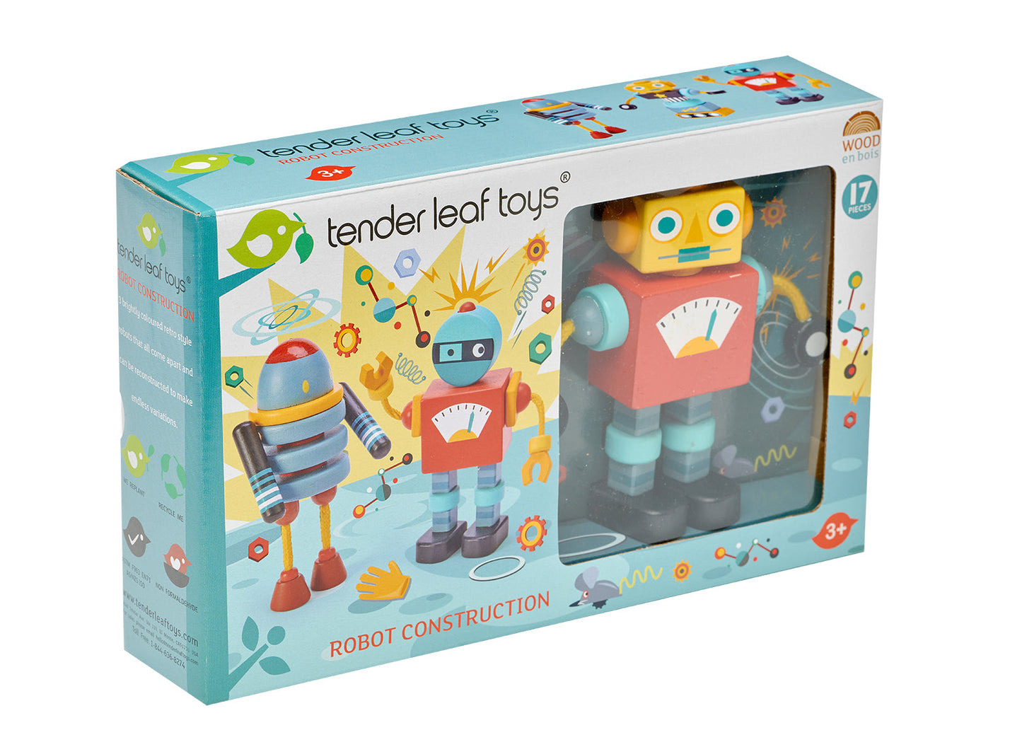 Wooden Robot Construction Toy for Kids | Mucky Wolf