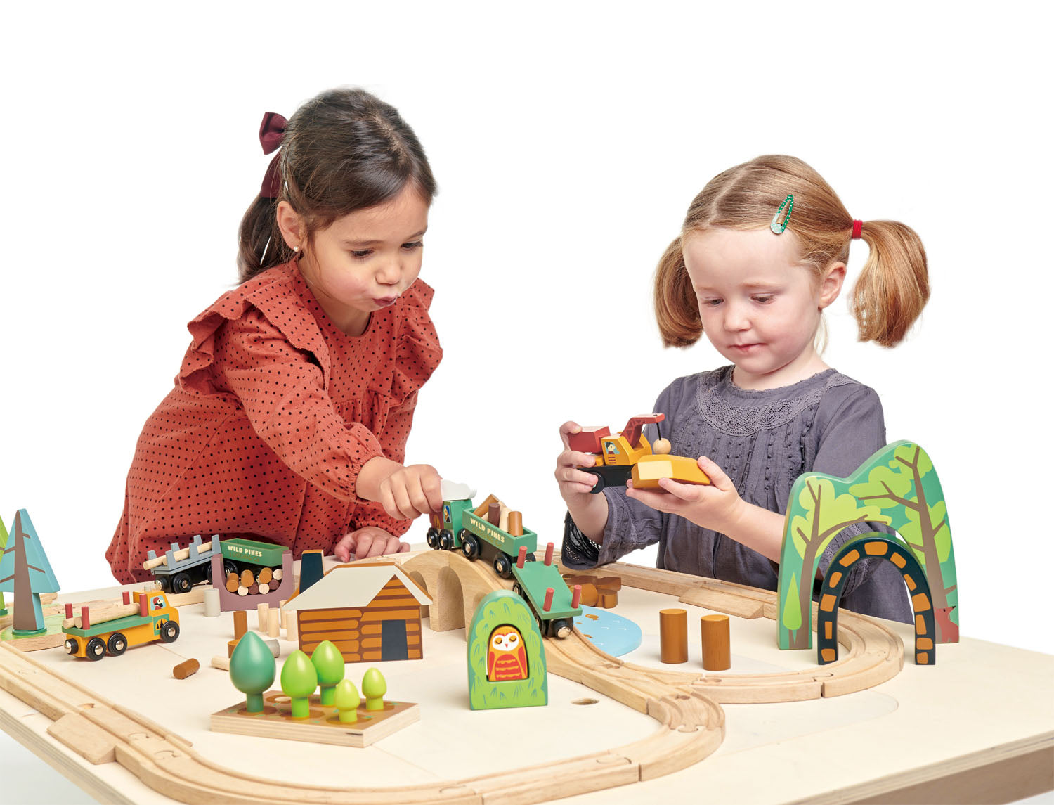 Wild Pines Train Set | Wooden Toy Train Set by Tender Leaf Toys