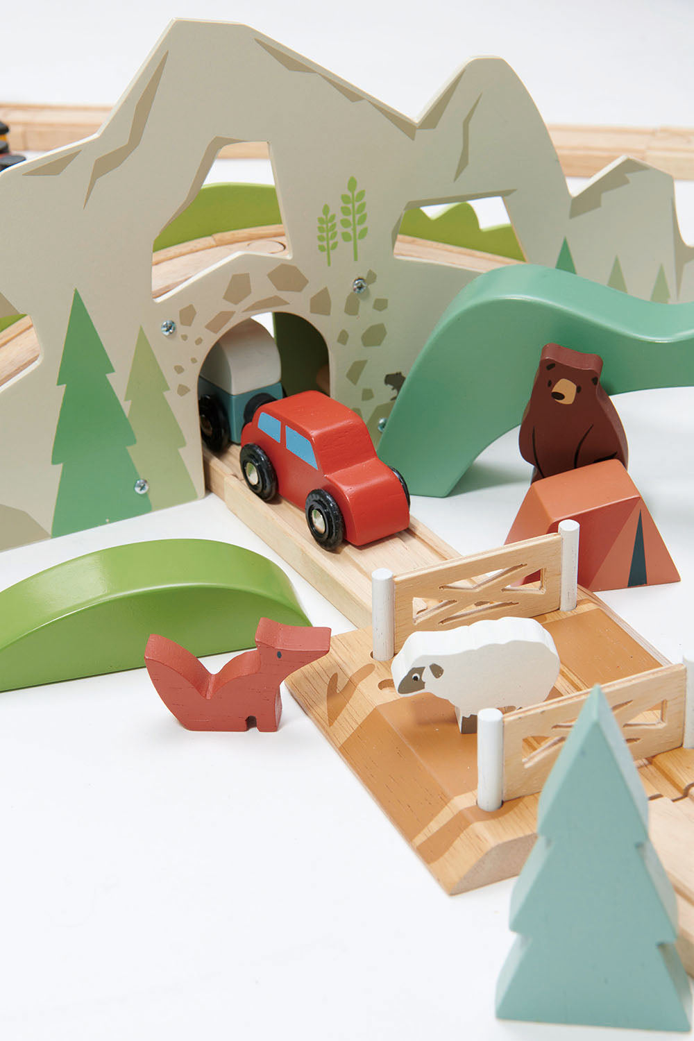 Tender Leaf Toys Mountain View Train Set