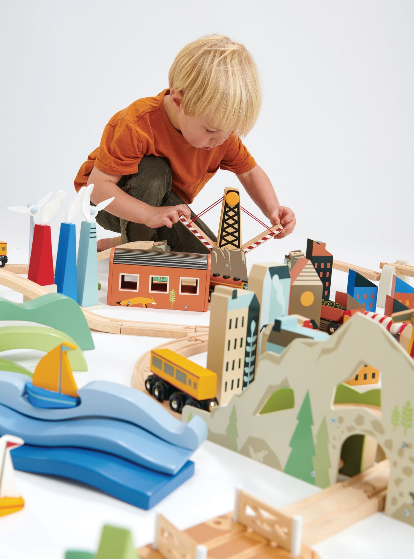 Mountain View Train Set | Tender Leaf Toys | Mucky Wolf