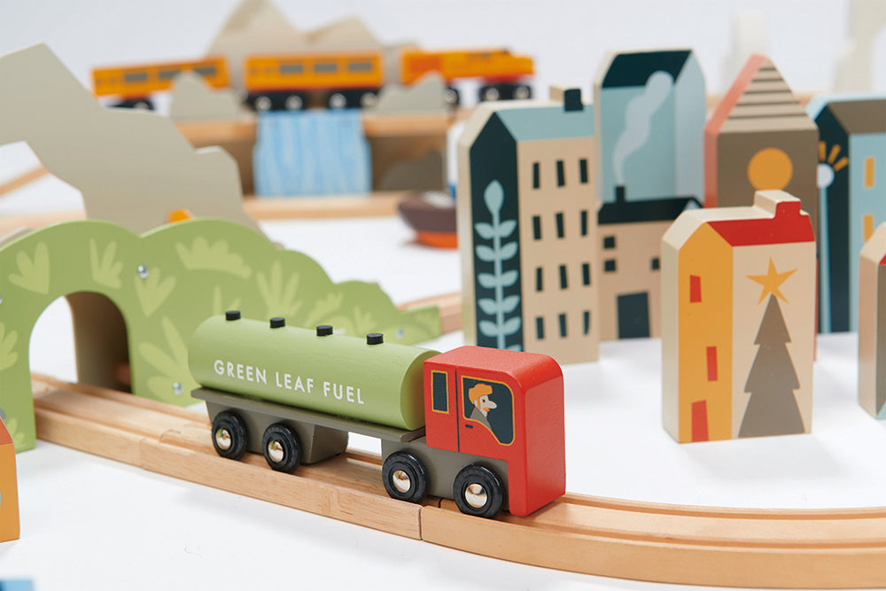 Tender Leaf Toys Mountain View Train Set