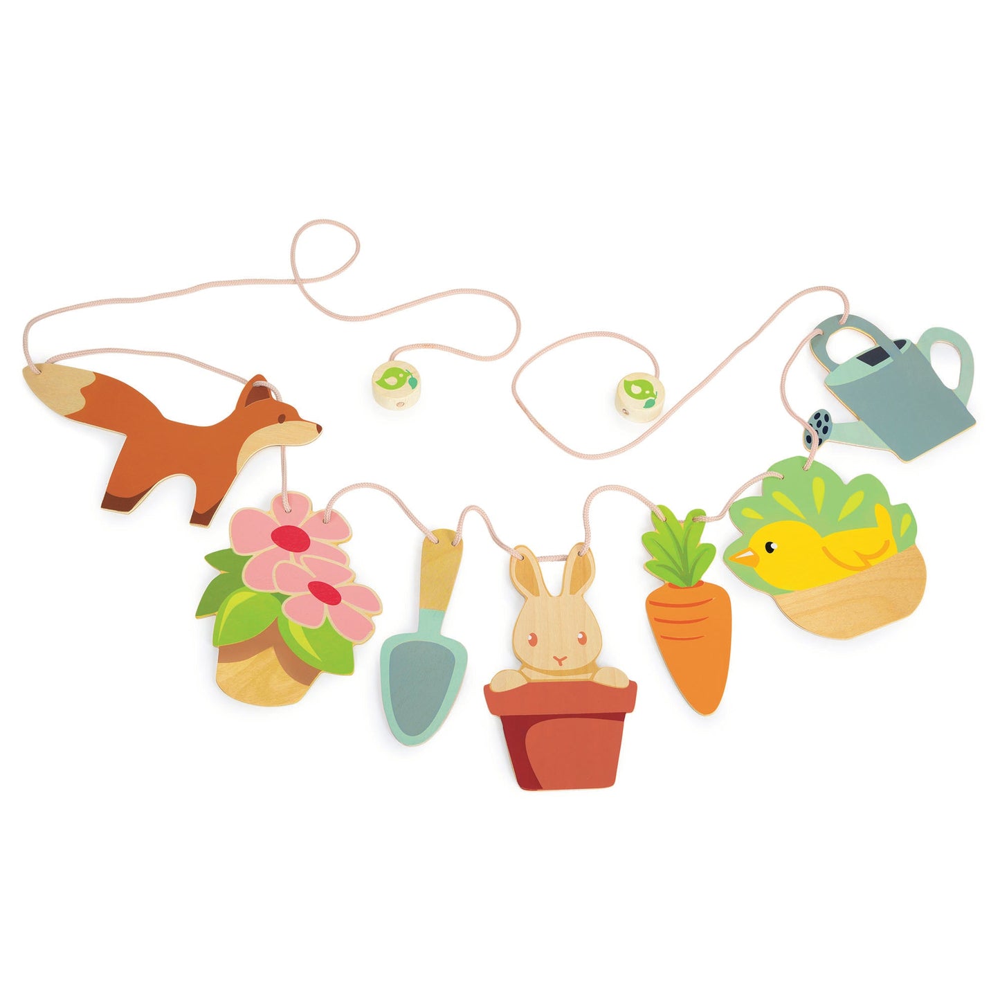 Spring Garden Wooden Bunting – Kids Room & Easter Décor | Mucky Wolf