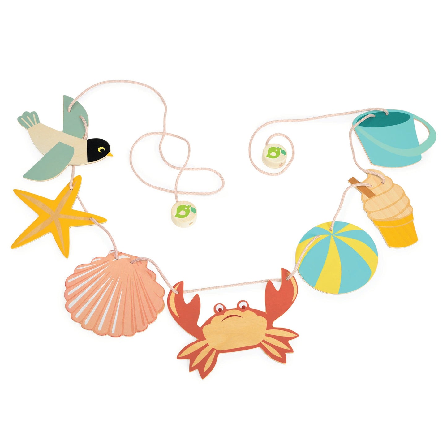 Wooden Coastal Bunting Garland | Summer Room Decoration – Mucky Wolf