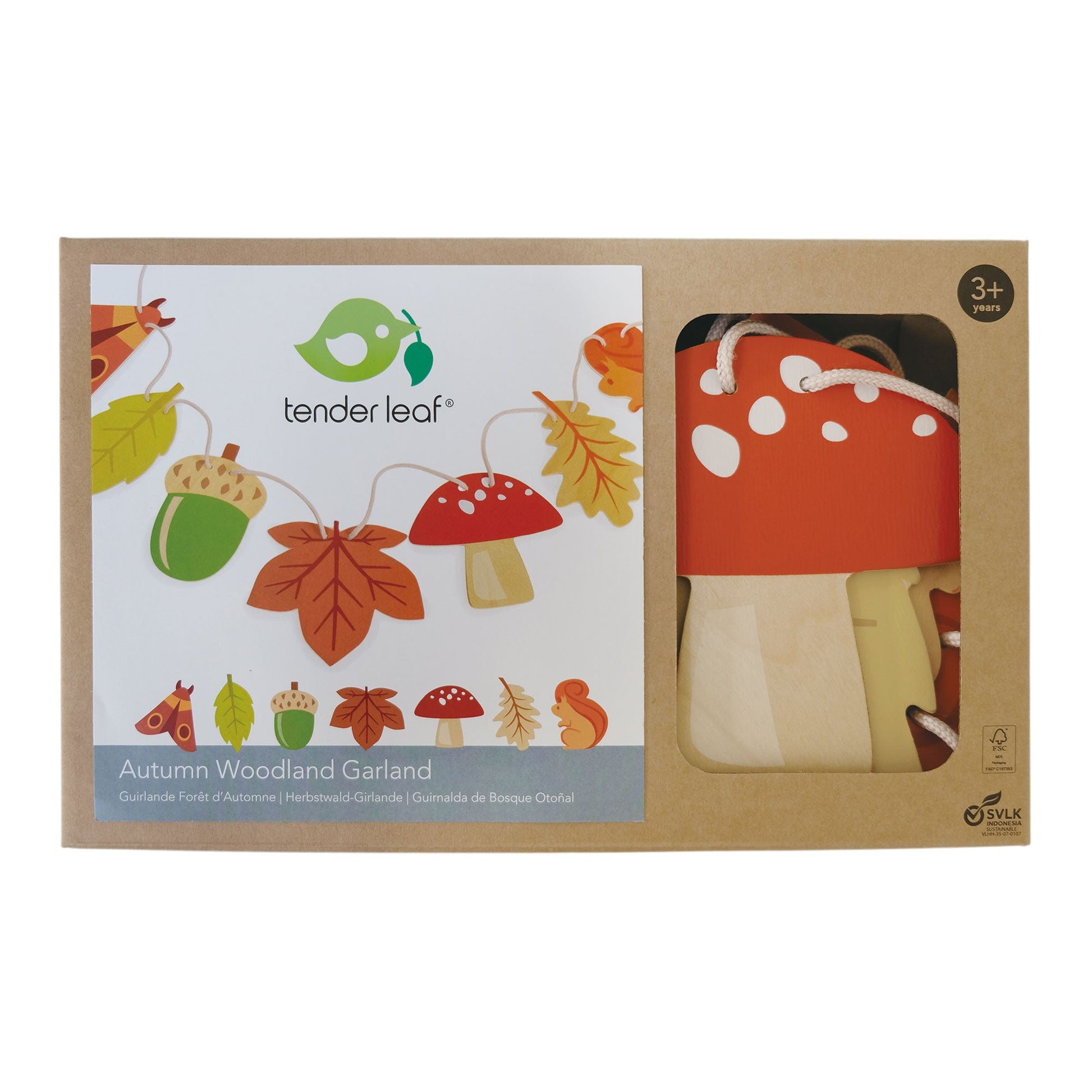  Wooden Autumn Woodland Bunting for Kids' Rooms | Mucky Wolf