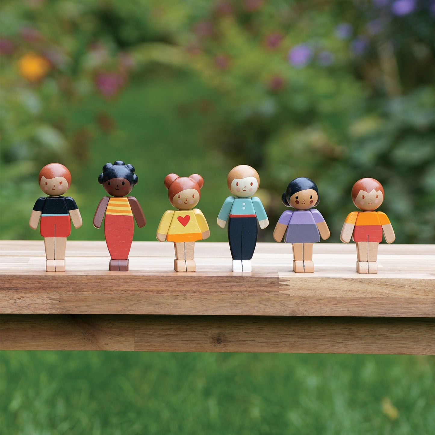 Mix & Match Wooden Dolls House Doll - Girl in Orange