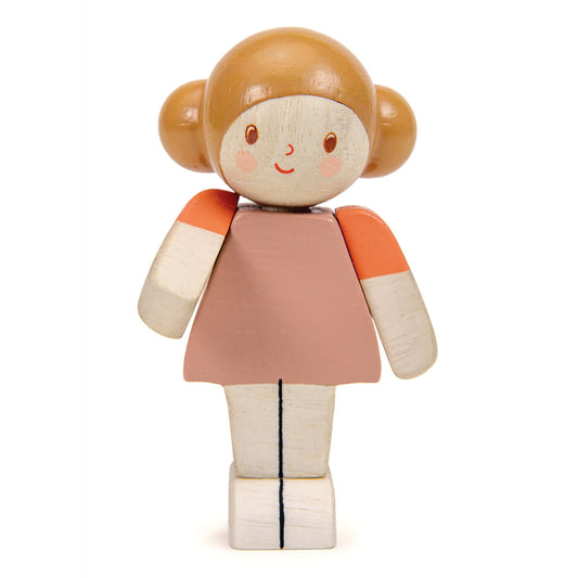 Mix & Match Wooden Dolls House Figure - Girl