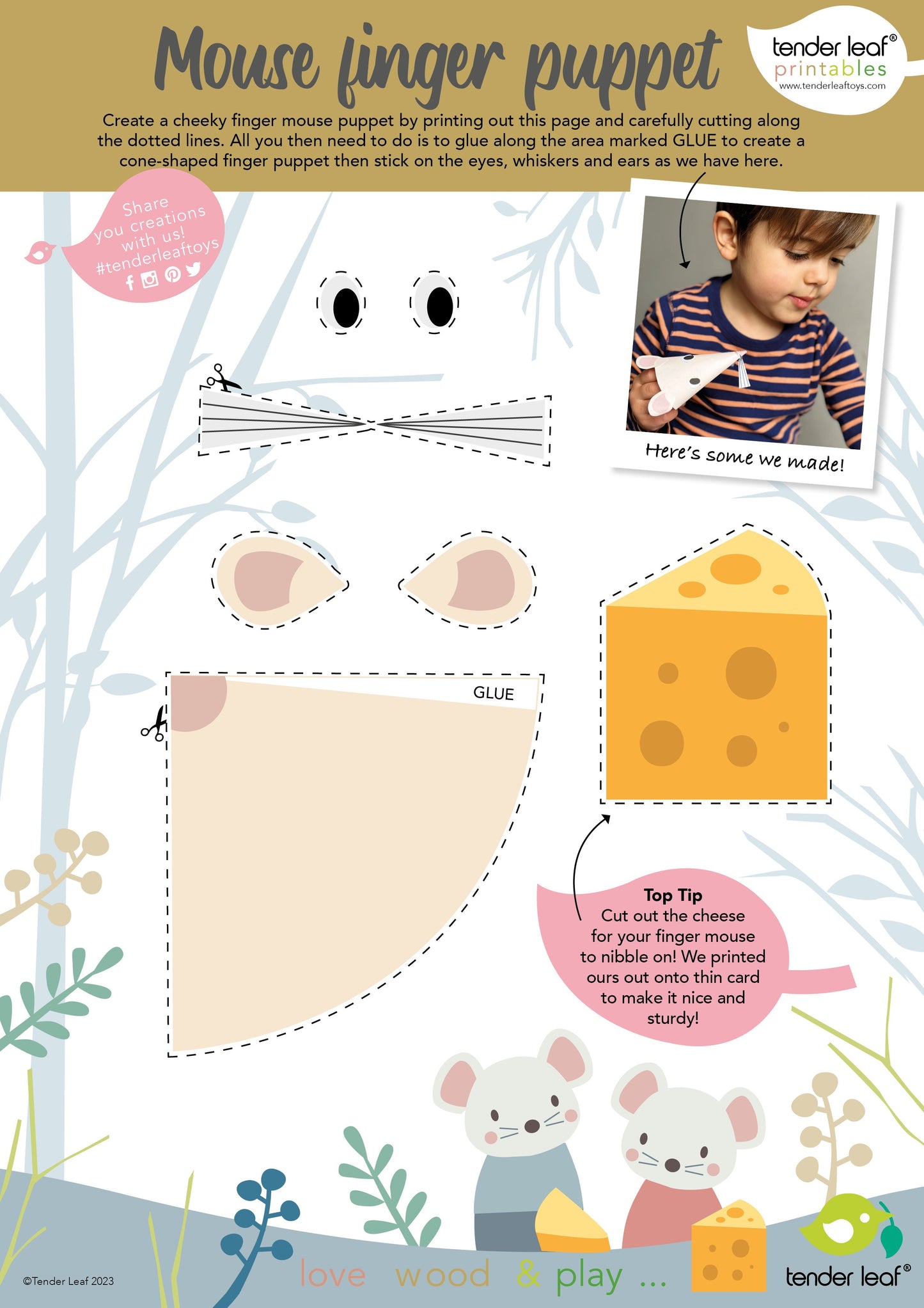 Wooden Play Cheese Chopping Board - Ages 3+ 